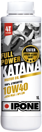 Ulei Moto 4t Ipone Full Power Katana 10w40 100% Sintetic Ester - Jaso Ma2 - Api Sm, 1l